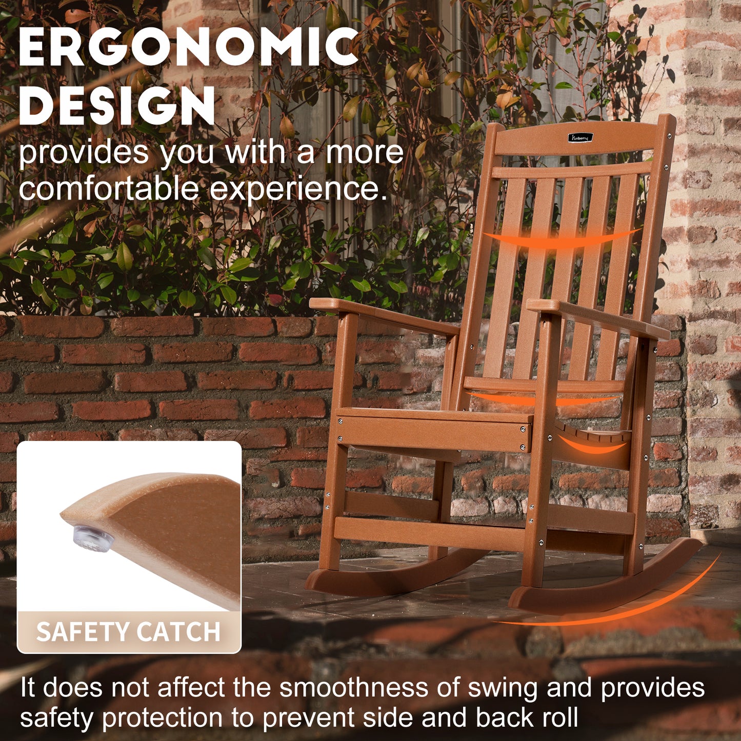 Patio Rocking Chairs, Poly Lumber Rocker, All Weather Rocking Chair Outdoor