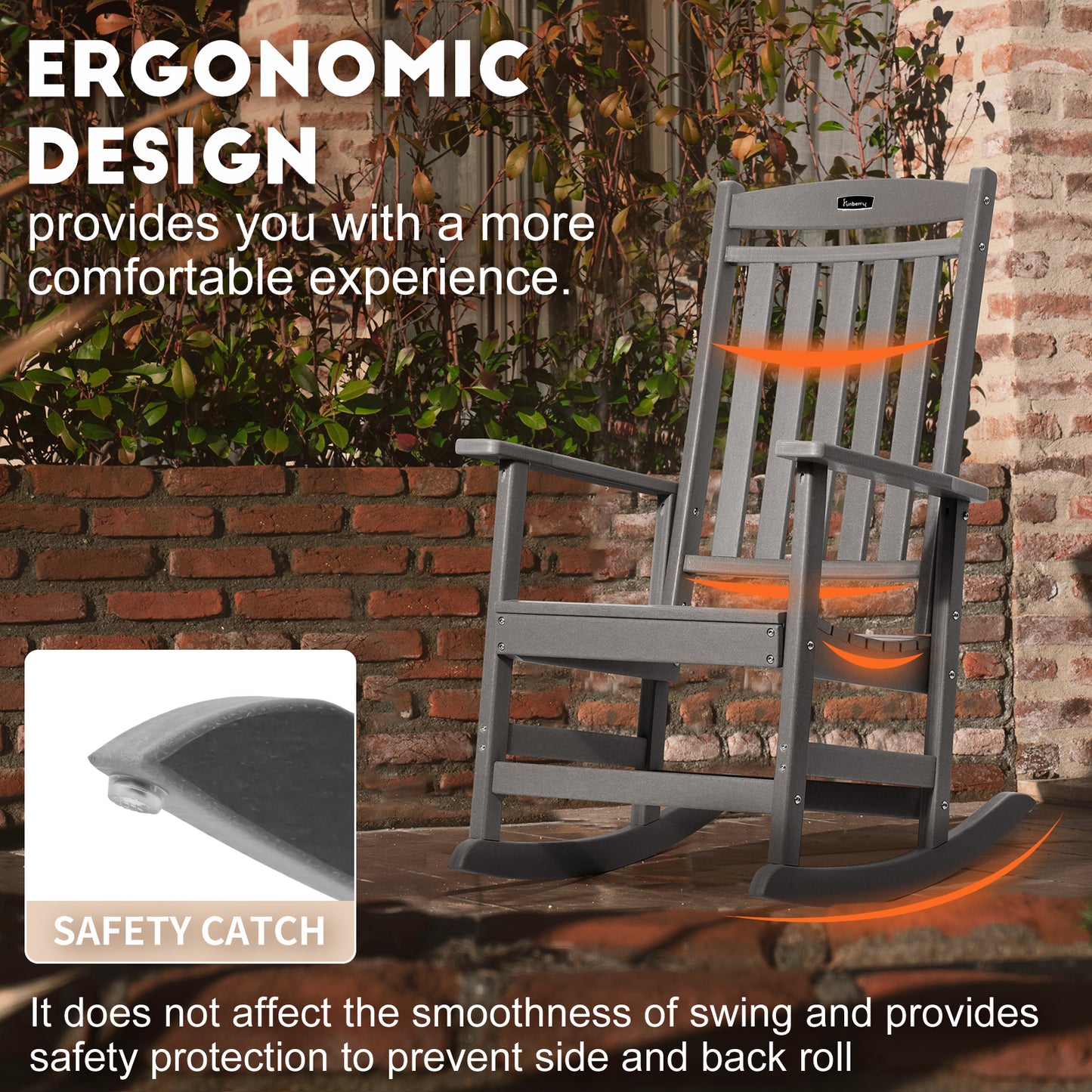 Patio Rocking Chairs, Poly Lumber Rocker, All Weather Rocking Chair Outdoor
