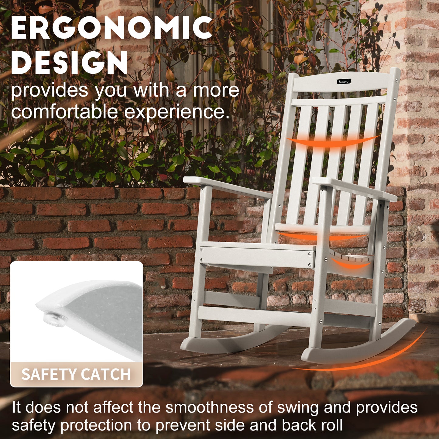 Patio Rocking Chairs, Poly Lumber Rocker, All Weather Rocking Chair Outdoor