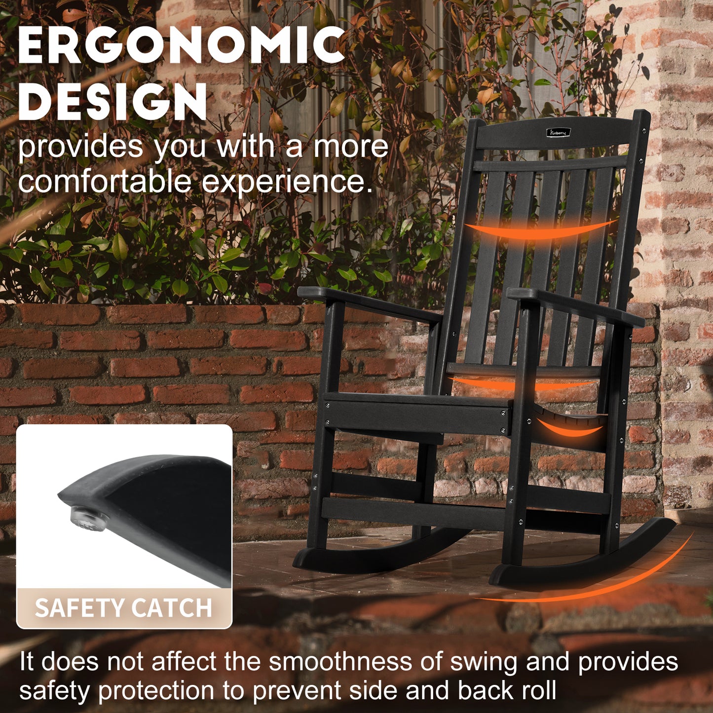 Patio Rocking Chairs, Poly Lumber Rocker, All Weather Rocking Chair Outdoor