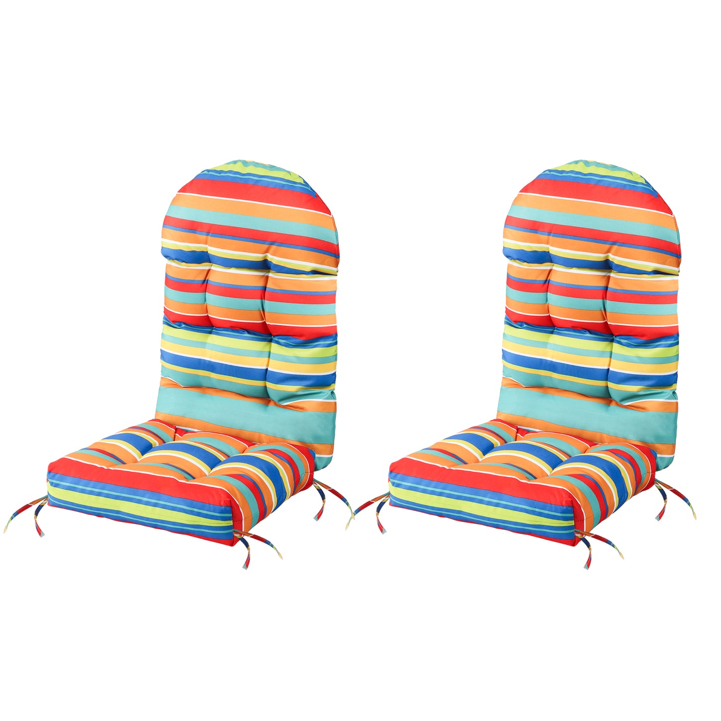 Adirondack Chair Cushion 2 Pack, Thick Comfy Rocking Chair Cushion, High Back Patio Chair Cushions