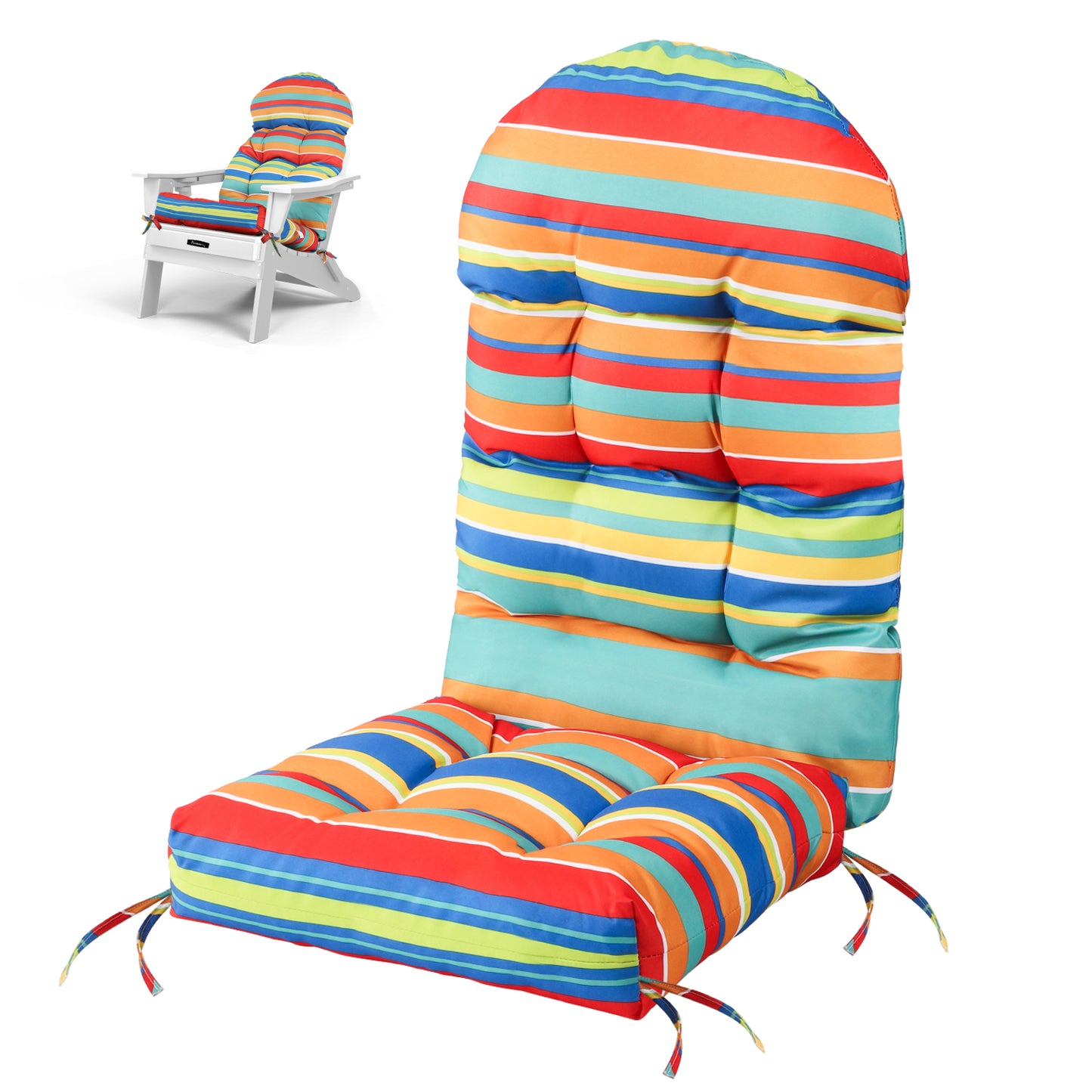 FUNBERRY Adirondack Chair Cushion,Outdoor Chair Cushions,Improved Comfy Patio Chair Cushions,Rocking Chair Cushion,Cushions for Adirondack Chairs, High Back Patio Chair Cushions