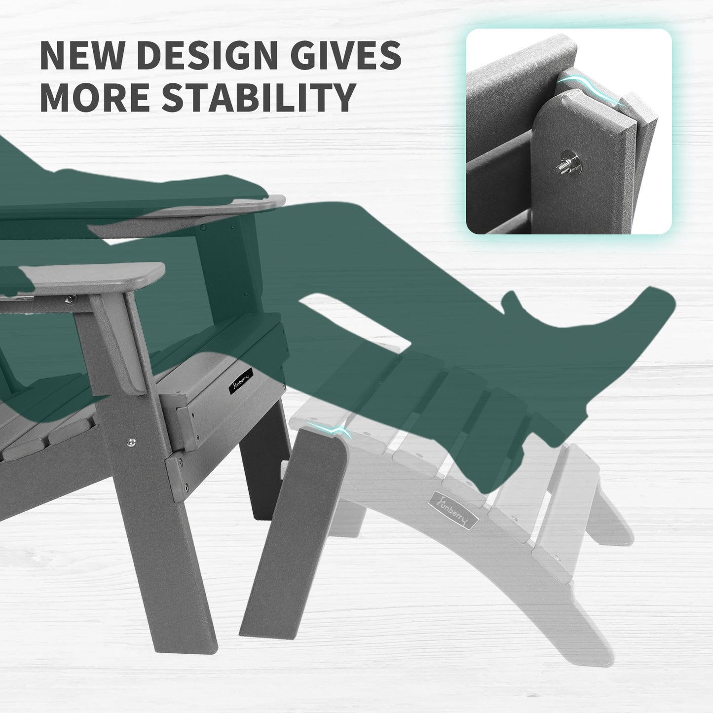 Adirondack Ottoman, Adirondack Foot Rest, Easy Storage Outdoor Foot Rest