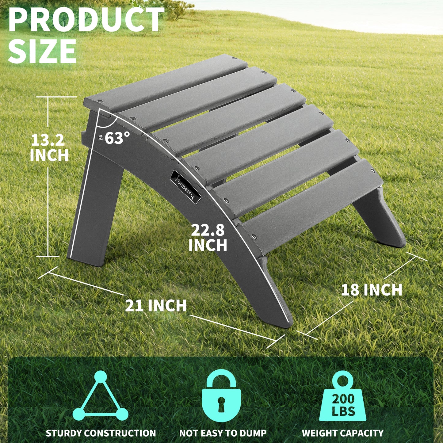 Adirondack Ottoman, Adirondack Foot Rest, Easy Storage Outdoor Foot Rest