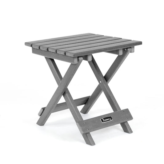 Outdoor Folding Side Table, No Assembly Portable Small Outdoor Table, Adirondack Side Table