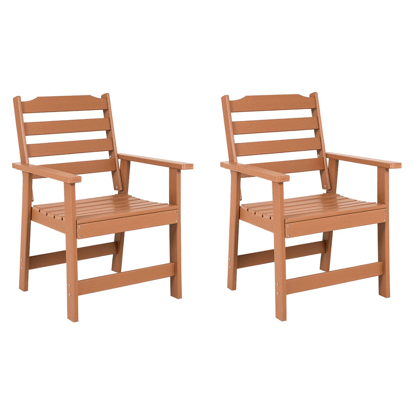 Outdoor Dining Chairs Set of 2, HDPE Patio Chairs for Outside